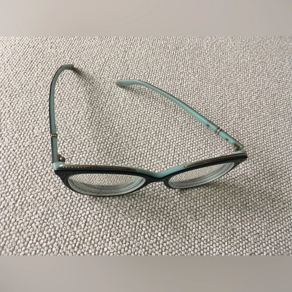 Tiffany & Co. TF 2147-B 8055 Crystals 52 Polished Black/Tiffany Blue